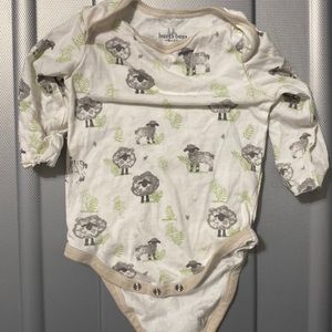 Burt’s bees baby boy girl onesie sheep lamb like new 0-3 mos newborn